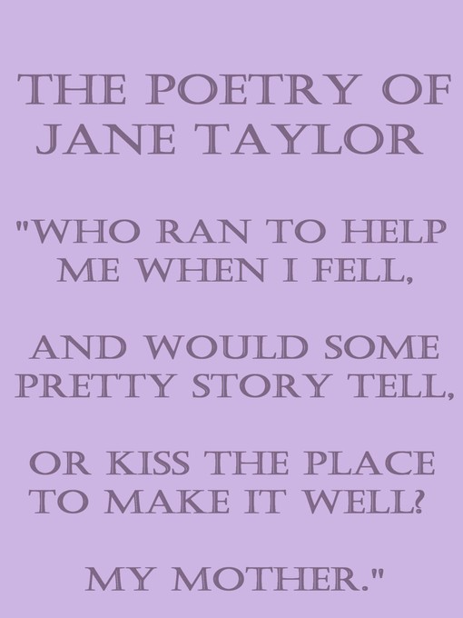 Upplýsingar um The Poetry of Jane Taylor eftir Jane Taylor - Biðlisti